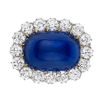 An Extraordinary Tiffany & Co. Antique Sapphire and Diamond Brooch