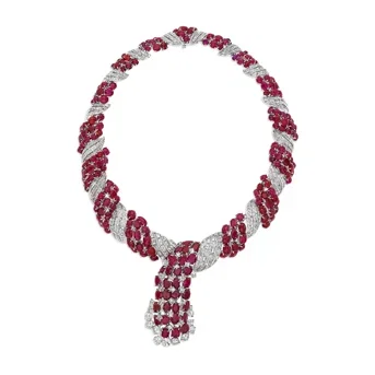 A Sensational David Webb Ruby and Diamond Necklace