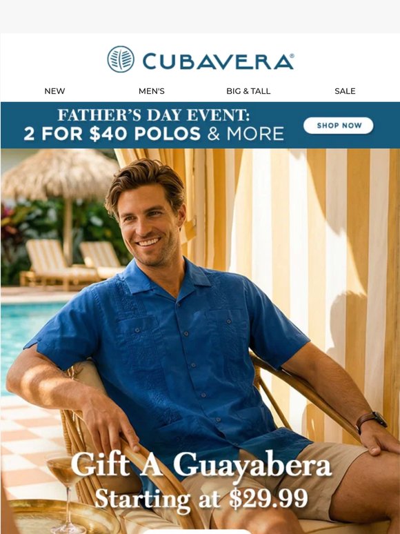 The Gift of Tradition | Guayaberas Starting @ $29.99