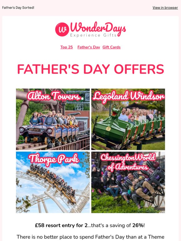 Special Offer - £58 For 2 At Iconic Theme Parks!