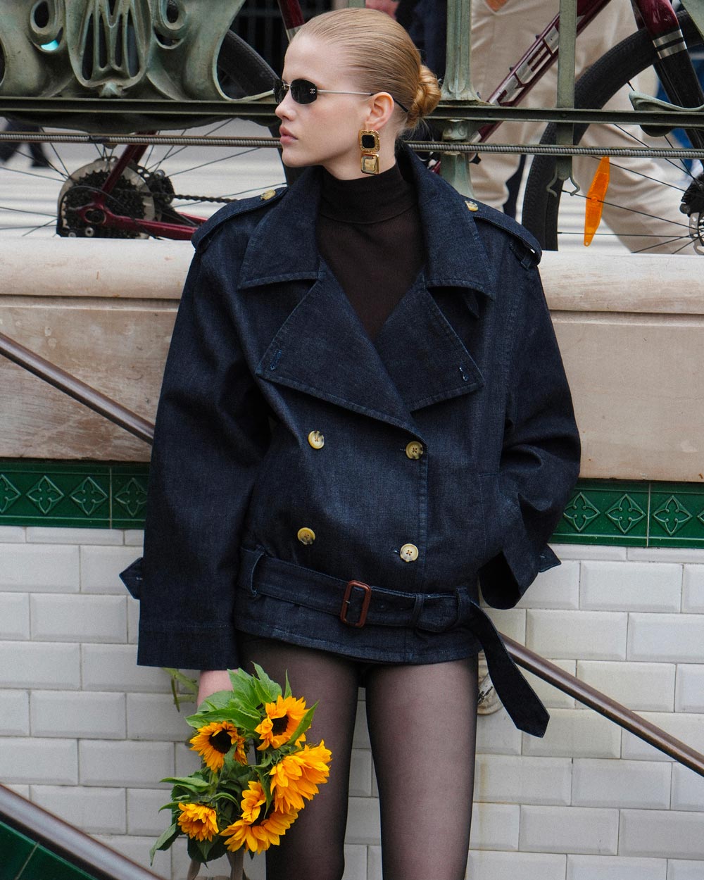 Denim Trench Jacket