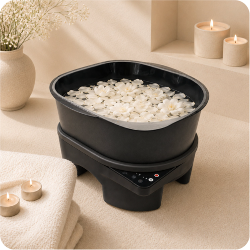 PRO Foot Heater-Massager in Black