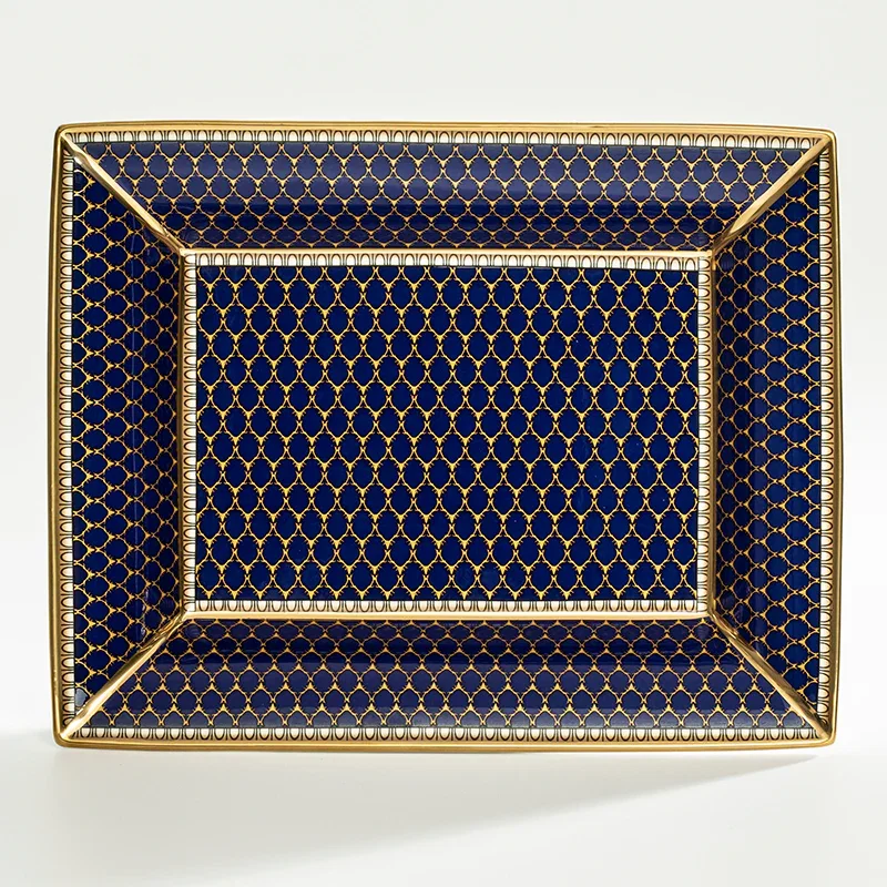 Image of Antler Trellis Midnight - Fine Bone China Trinket Tray