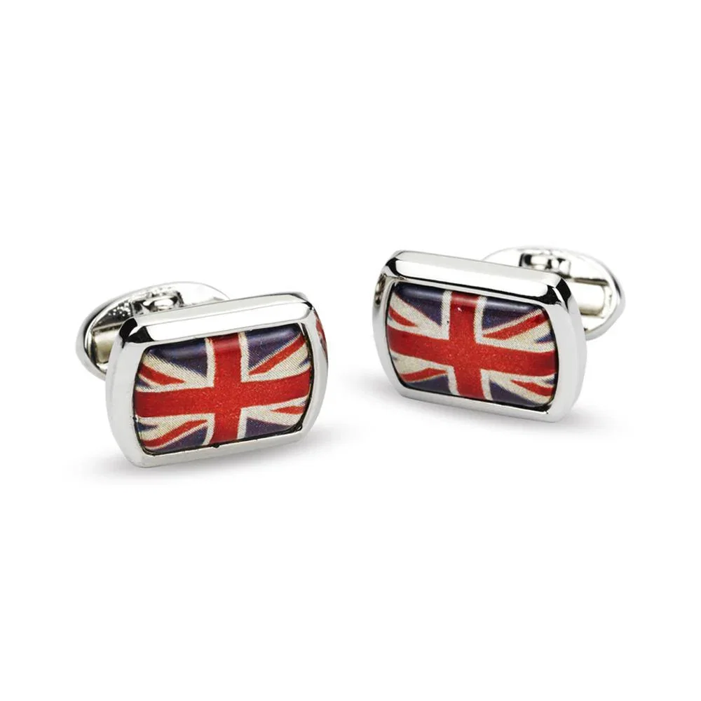 Image of Silver Union Jack Cufflinks