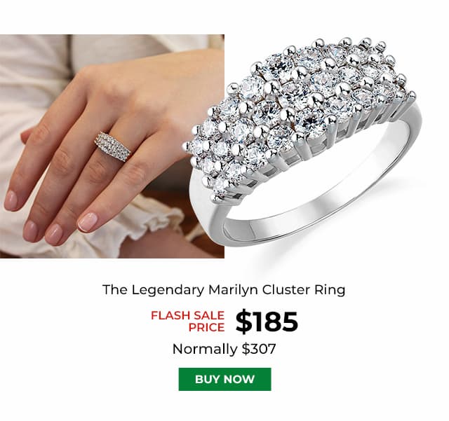 The Legendary Marilyn Cluster Ring Platinum Clad