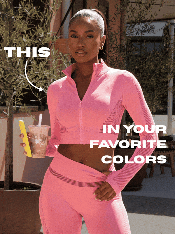 This In Your Favorite Colors - Shop Striped Detail Seamless Cropped Active Jacket