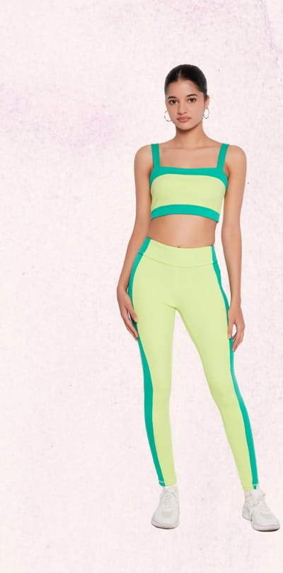 Shop High Waisted Contrast Trim Leggings