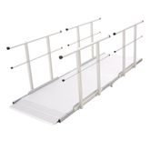 Image of 10' L Silver Spring Folding Aluminum Wheelchair Access Ramps with Handrails