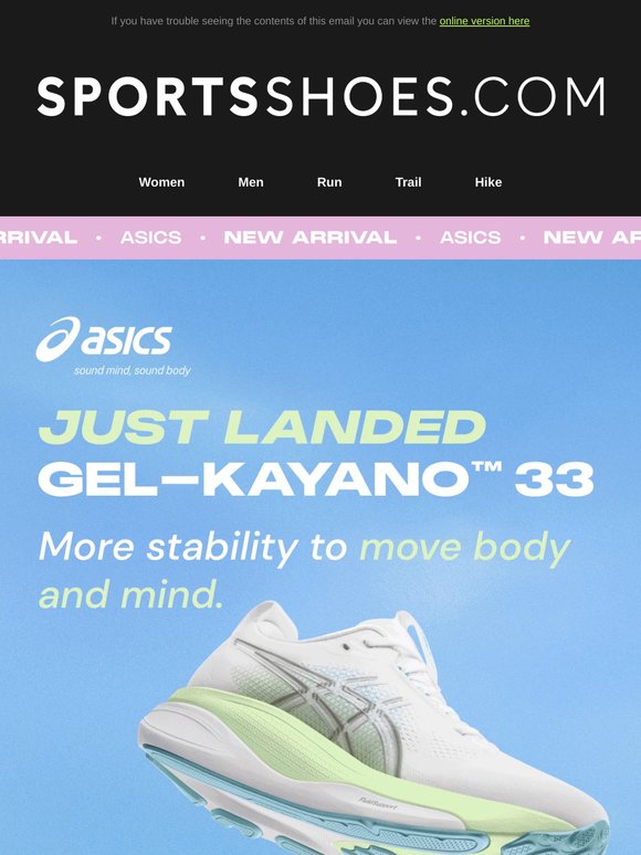 New In: ASICS GEL-KAYANO™ 33