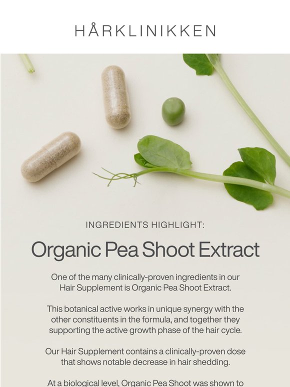 How Organic Pea Shoot Extract Works