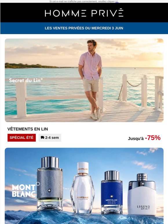 SECRET DU LIN jusqu'à -75% | Parfums MONTBLANC | SYNERFIT Fitness & Musculation...