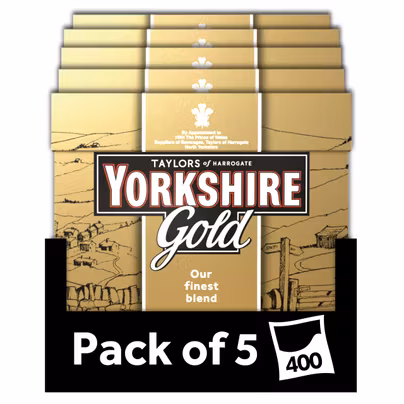 Yorkshire Tea Gold, 80 Tea Bags (Pack of 5, total 400)