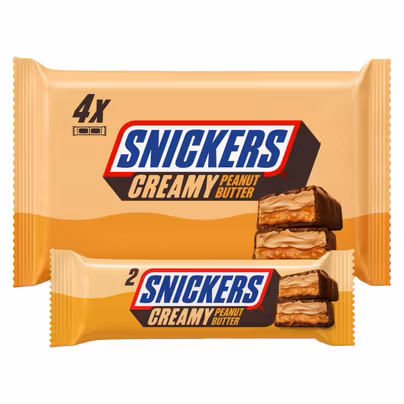 Snickers Creamy Peanut Butter & Milk Chocolate Snack Bars...