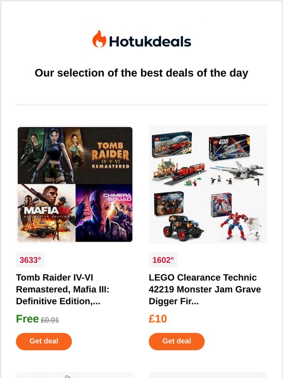 Our selection of the best deals of the day