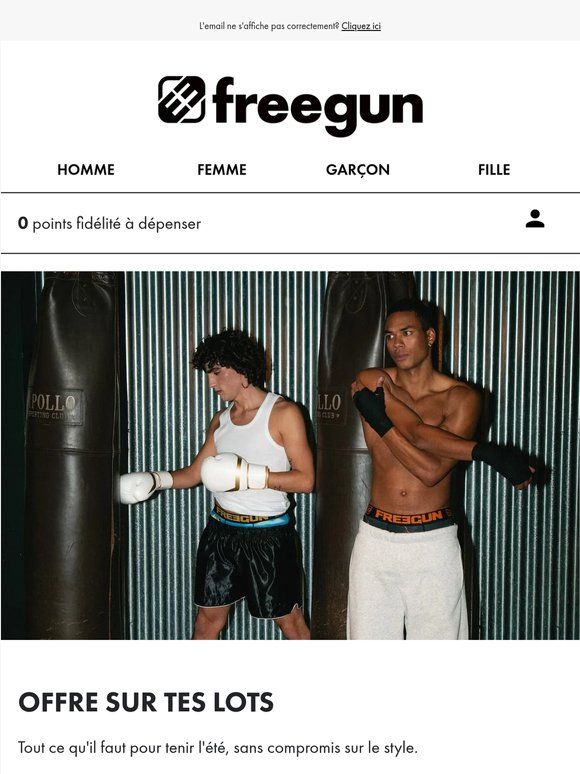 L'été en boxers Freegun à -50% ☀️