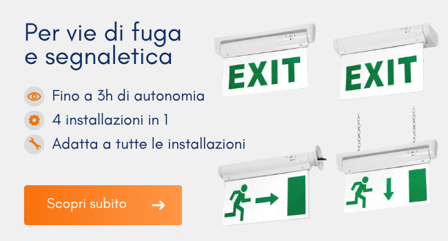 Per vie di fuga e segnaletica