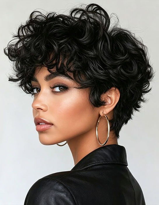3 Seconds Wear Pixie Cut Wig Human Hair Glueless Short Curly Wig Pre Plucked for Black Women