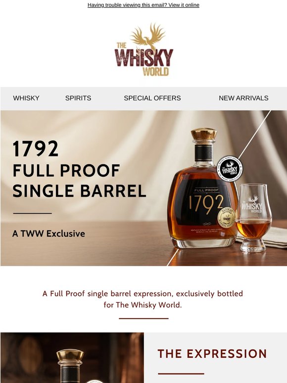 1792 Full Proof - Single Barrel Bourbon | An Exclusive Bottling