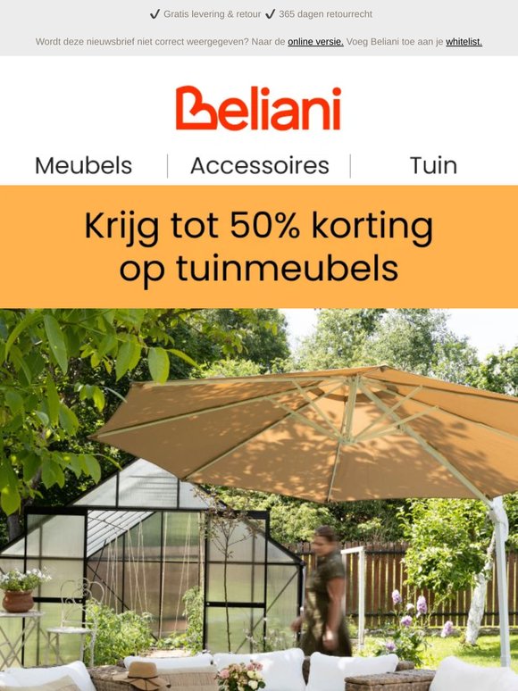 Het is bijna zomer ☀️Krijg tot 50% korting op onze tuinmeubelen