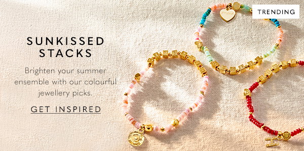 Sunkissed stats - brighten your summer ensemble with our colourful jewellery picks.