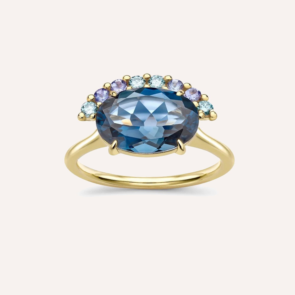 Libby London Blue Topaz Cocktail Ring