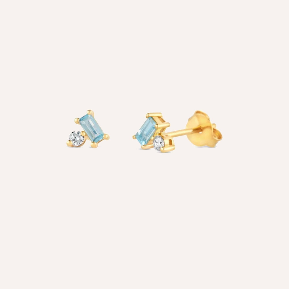 Shuga Gemstone & Lab-Created Diamond Studs