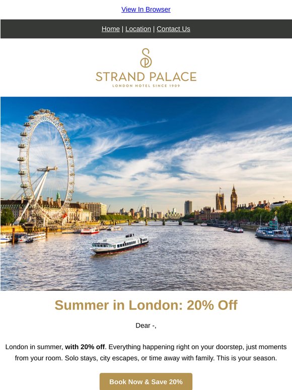 London Summer: 20% Off