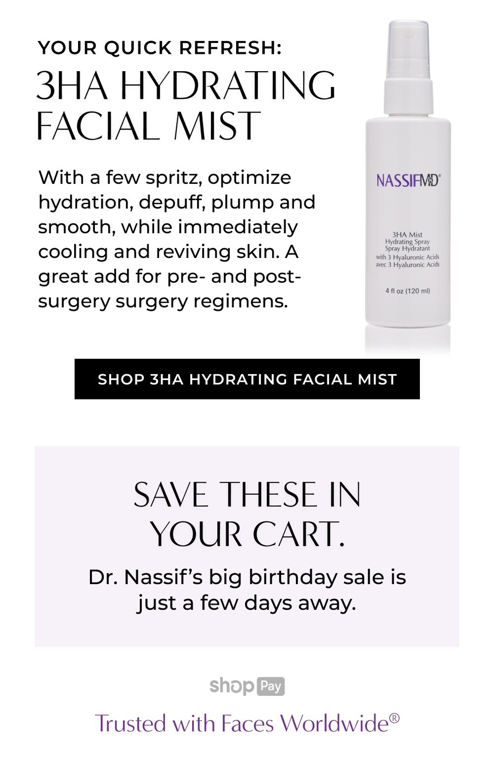 YOUR QUICK REFRESH: ЗНА HYDRATING FACIAL MIST