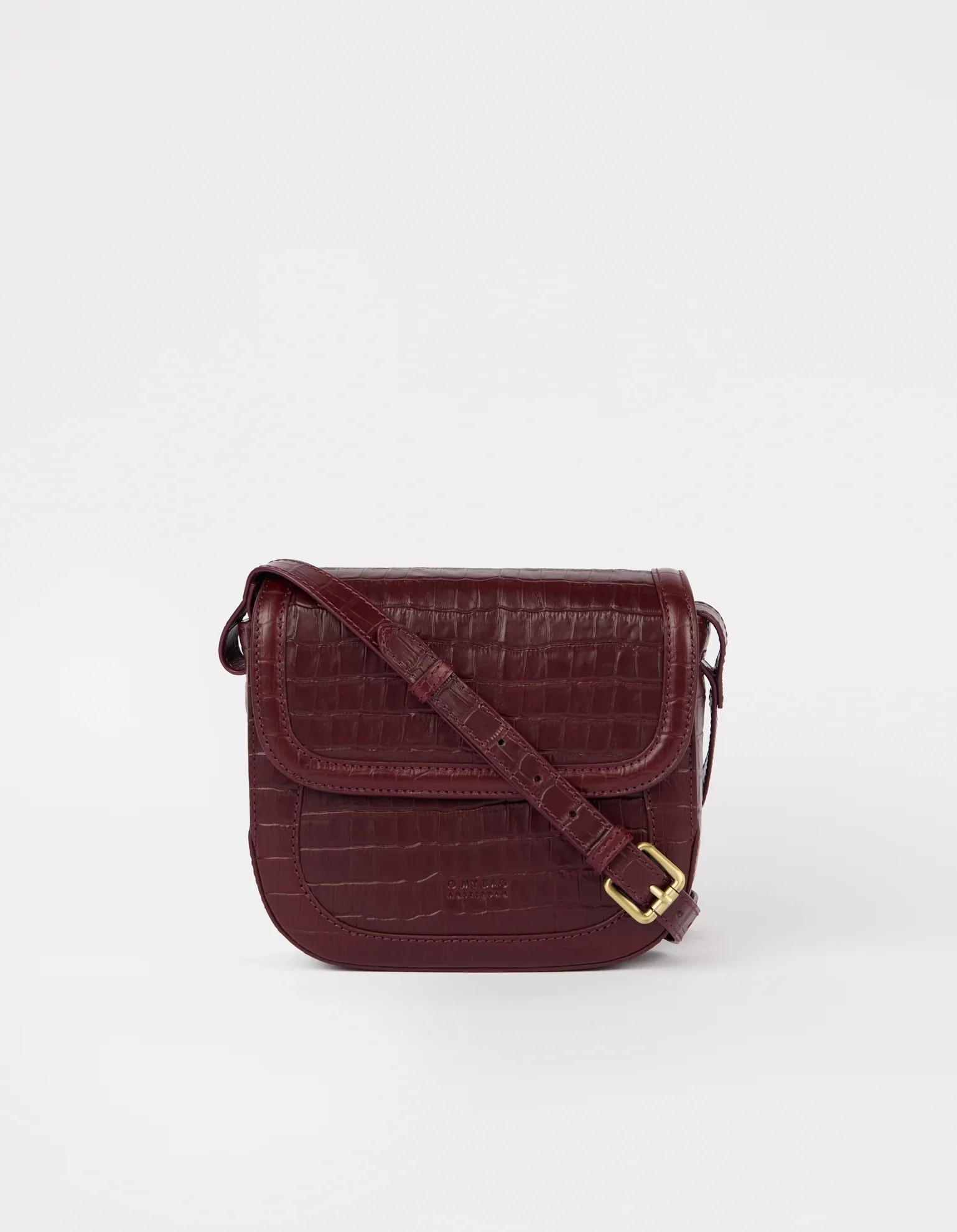 Image of Nina - Dark Cherry Croco Print Leather