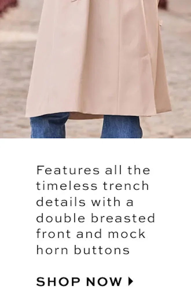 Ecru Cinched Waist Trench Coat