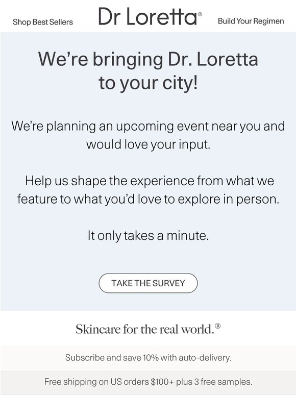 Take our event survey.