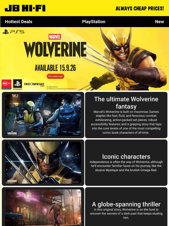 Wolverine PS5 - Pre-order now!