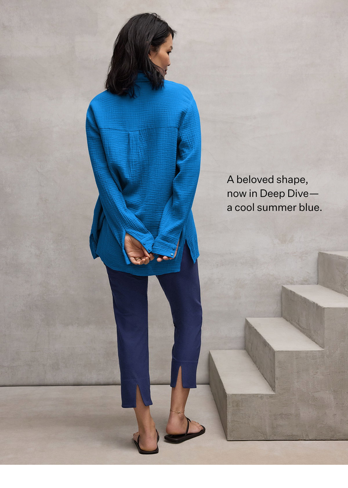 Abeloved shape, now in Deep Dive - a cool summer blue.