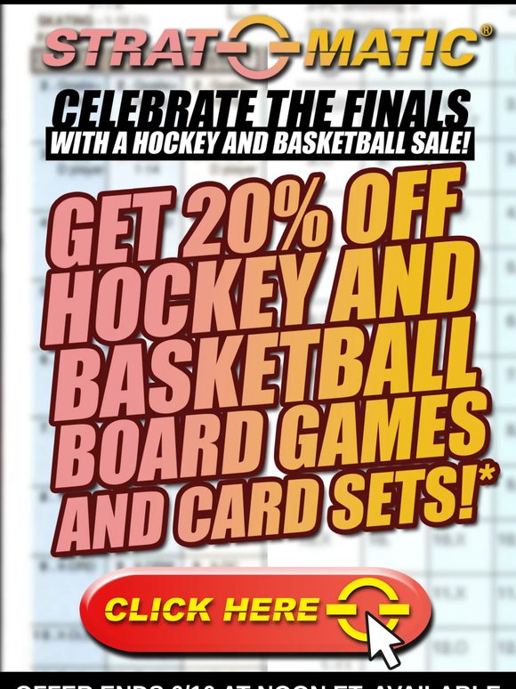 Celebrate The Finals With A Sale On Hockey And Basketball Board Games And Card Sets!