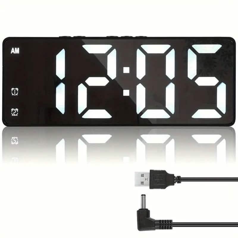 Image of LED Digital Alarm Clock with Dual Alarms, Voice Control and more