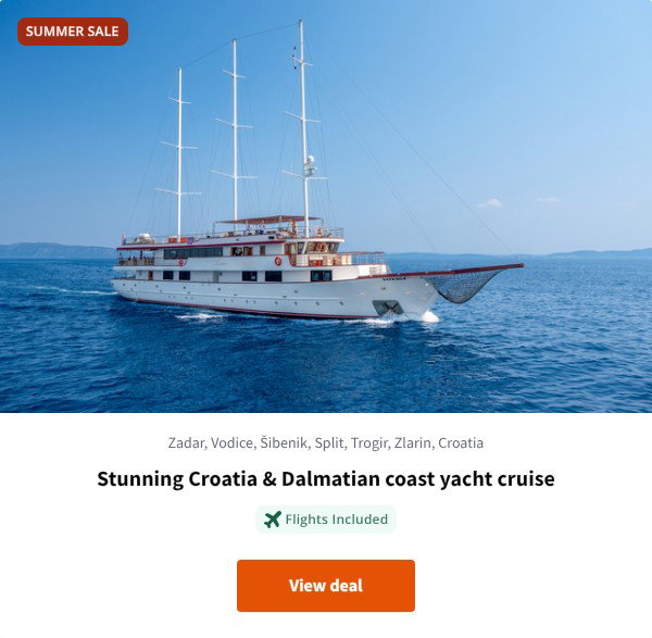 Stunning Croatia & Dalmatian coast yacht cruise