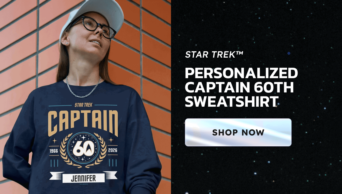 Star Trek Captain Personalized Name Sweatshirt 60th Anniversary