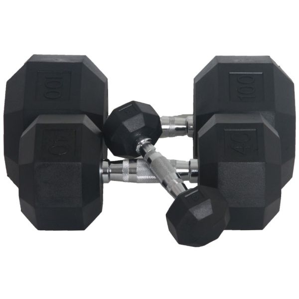 Fitness First Rubber Hex Dumbbell Pairs