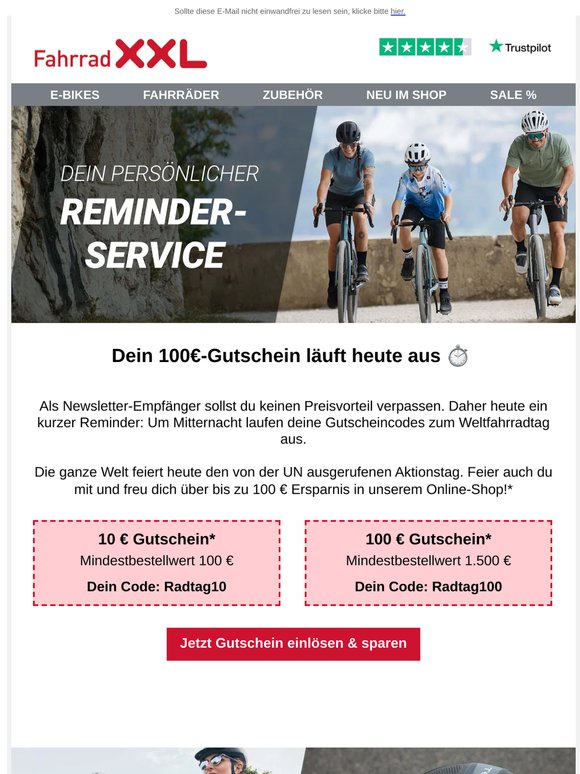 Nur noch heute: Bis zu 100 € für dich