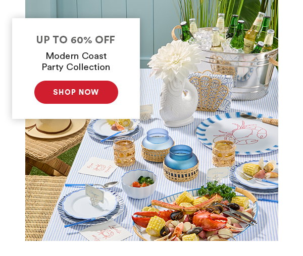 Up to 60% Off Modern Coast Party Collection Shop Now