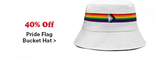 40% Off Pride Flag Bucket Hat >