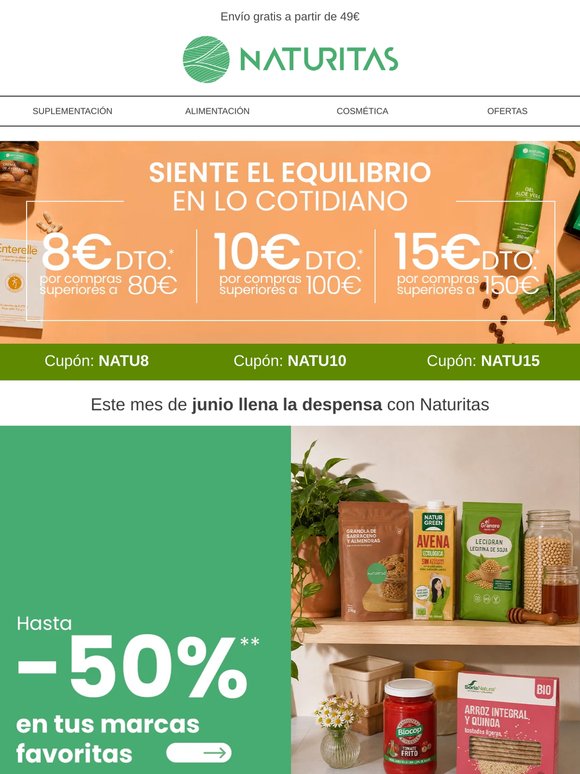 Hasta 15€ DTO.💸por compras superiores a 150€