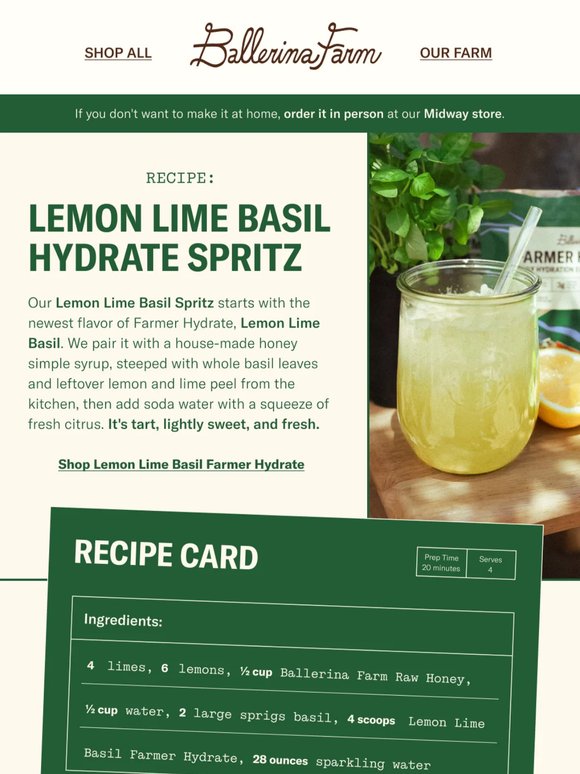 Recipe: Lemon Lime Basil Hydrate Spritz