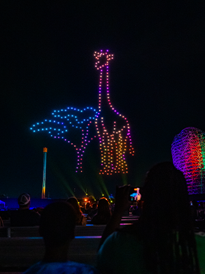 The Wild Skies Drone and Fireworks Show at Busch Gardens