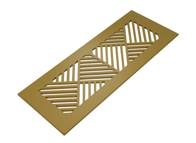 Chevron Metal Grille in Sun Gold