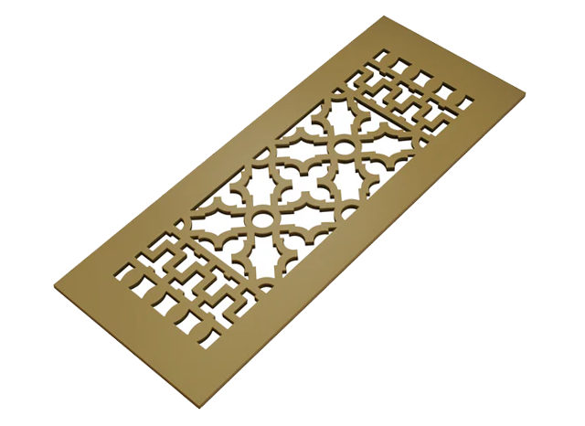 Scroll Metal Grille in Sun Gold