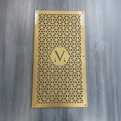Custom Register in Gold with "M" monogram in center