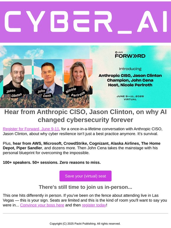 Don’t miss Anthropic's CISO at Forward 2026!