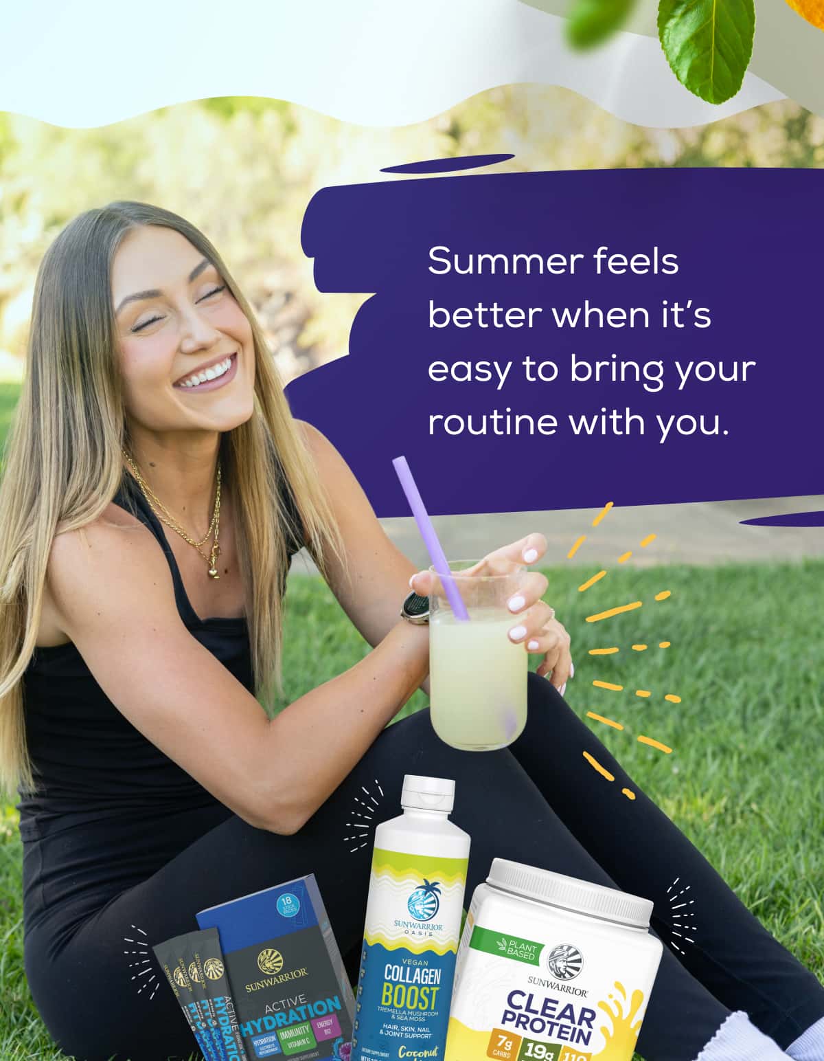 Summer feels better when it’s easy to bring your routine with you. 