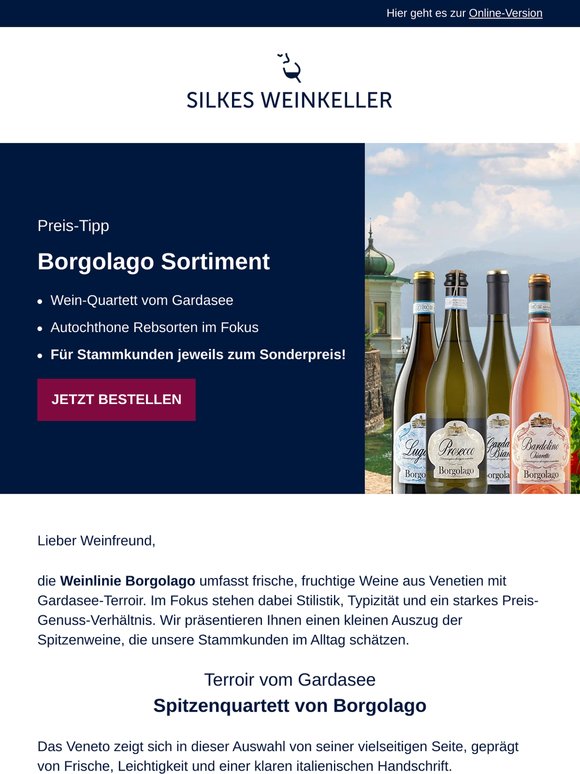Bis zu 50 % Rabatt: Borgolago-Quartett vom Gardasee